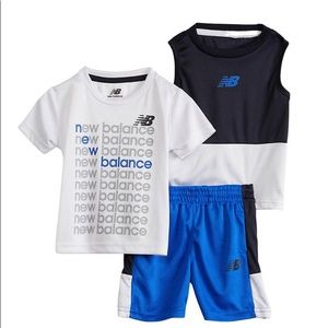NEW BALANCE Baby Boys 3-Piece Active Short Set